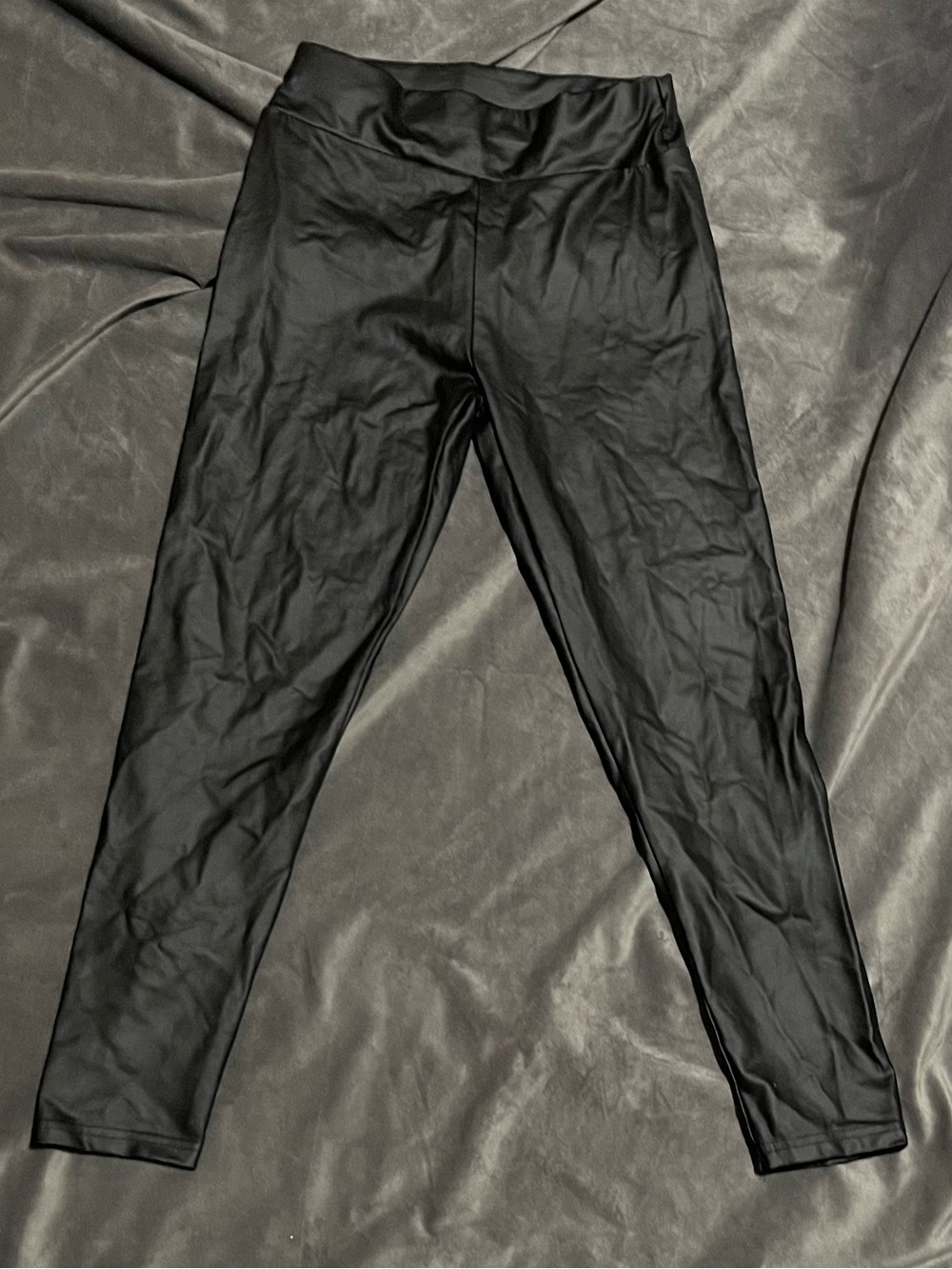 SHEIN Black Faux Leather Leggings
